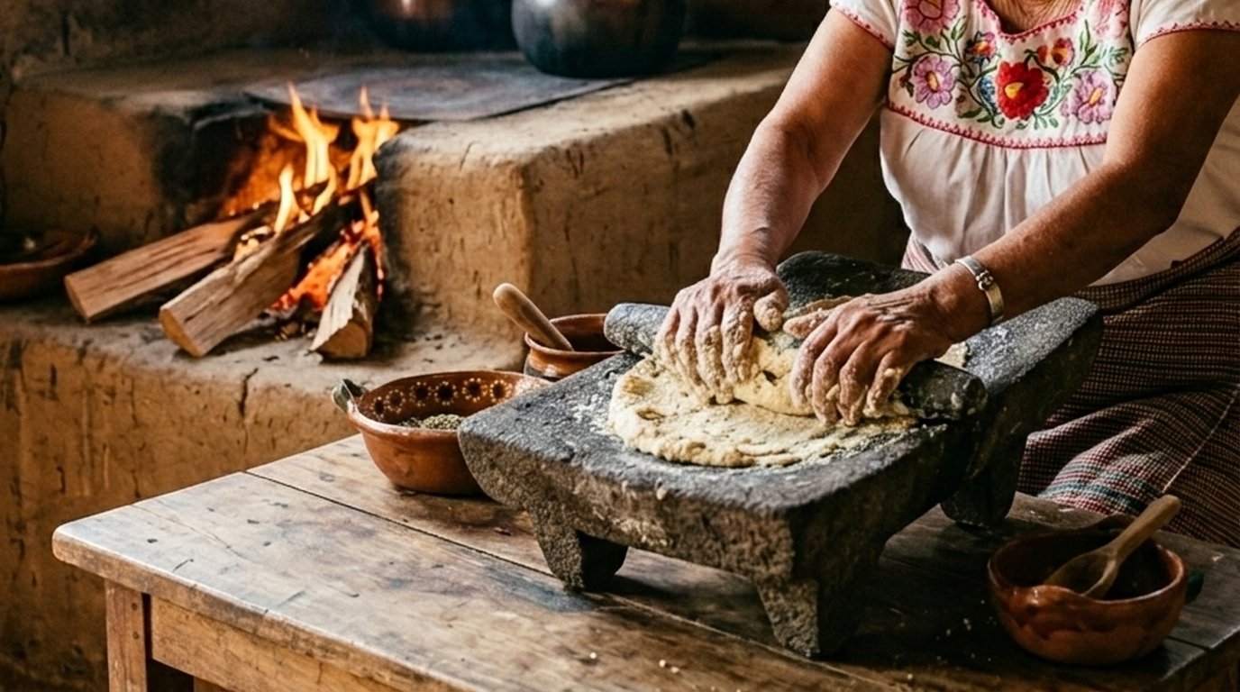 El alma de la cocina tradicional mexicana Cocina tradicional mexicana con fuego de leña y cazuelas de barro, origen de nuestras recetas
